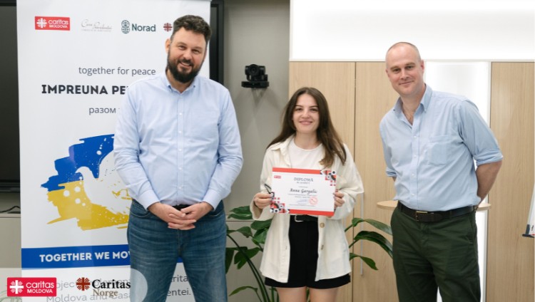 The winner of the "Youth Corner Caritas Moldova" design contest was selected